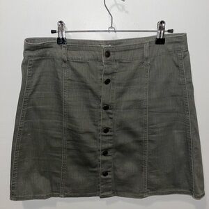 LoveFire Army Green button up skirt